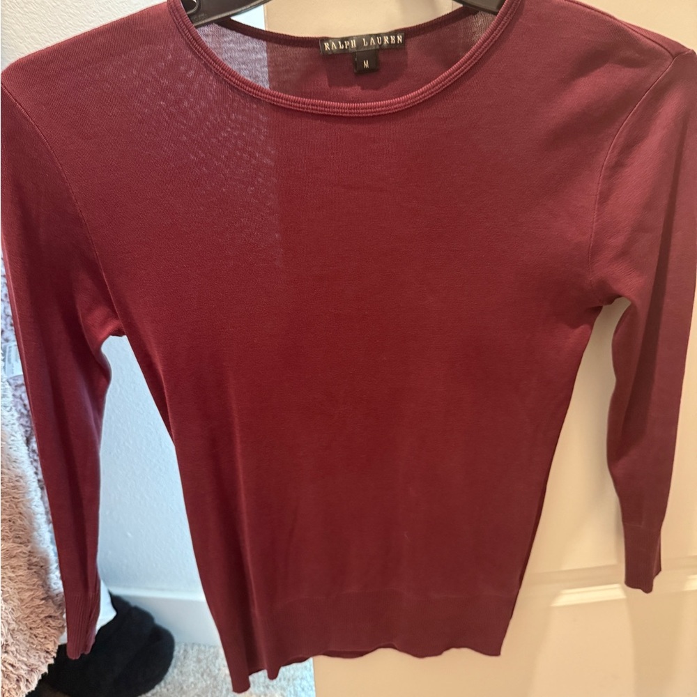 Ralph Lauren Women's Burgundy Top